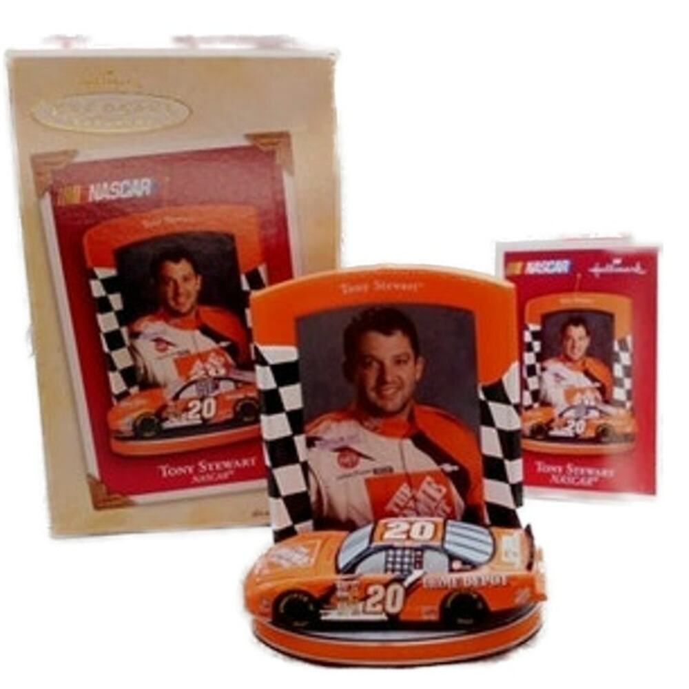 Halmmark Keepsake Ornament 2004 Tony Stewart w/Trading Card NASCAR Stock Car